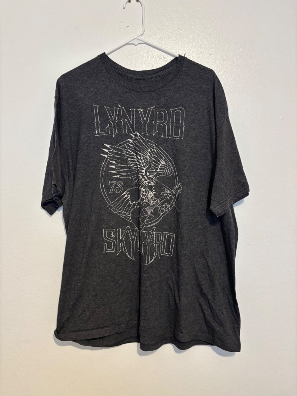 Lynyrd Skynyrd 73 Eagle Guitar T-Shirt Black Southern Rock Graphic